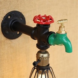 Country Retro Painting Feature for Mini Style Ambient Light Wall Sconces Wall Light