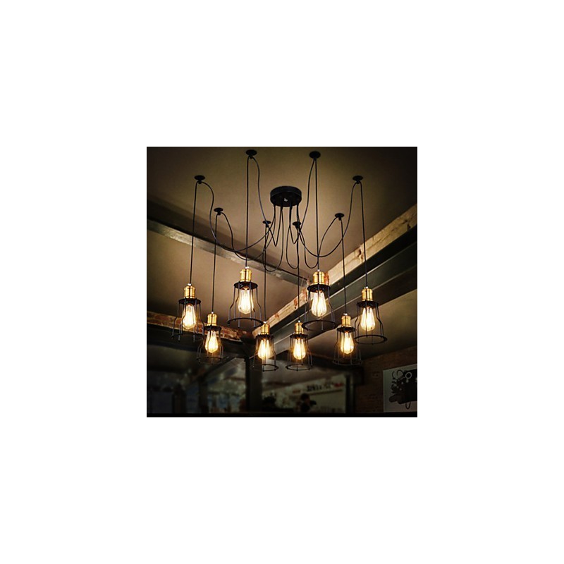 Country Designers Painting Metal Chandelier