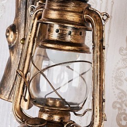 Rustic Lodge Painting Feature for Mini Style Uplight Wall Sconces Wall Light