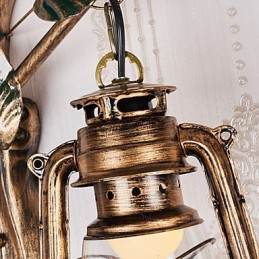 Rustic Lodge Painting Feature for Mini Style Uplight Wall Sconces Wall Light