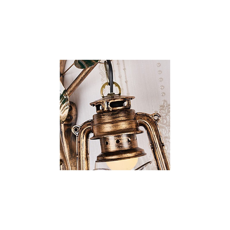 Rustic Lodge Painting Feature for Mini Style Uplight Wall Sconces Wall Light