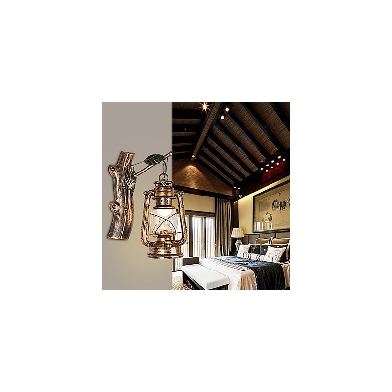 Rustic Lodge Painting Feature for Mini Style Uplight Wall Sconces Wall Light