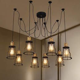 Country Designers Painting Metal Chandelier