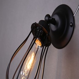 Traditional Classic Rustic Lodge Country Painting Feature for Swing Arm Ambient Light Wall Sconces Wall Light