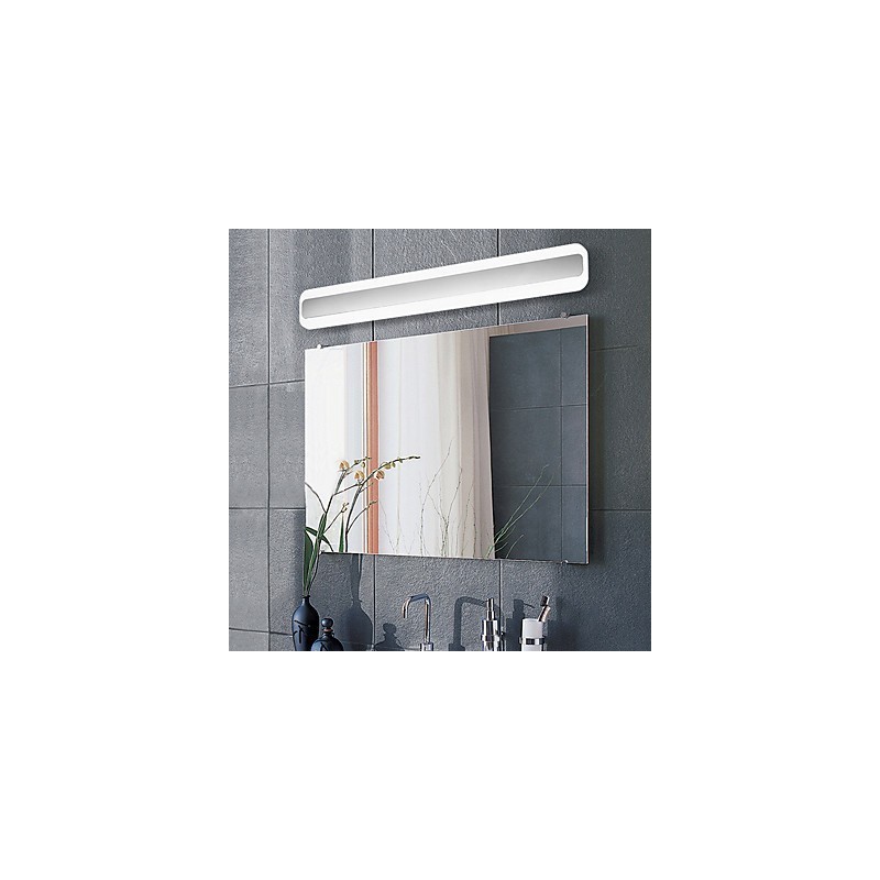 Integrated Modern Contemporary Chrome Feature for Ambient Light Bathroom Lighting Wall Light