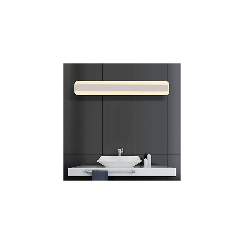 Integrated Modern Contemporary Chrome Feature for Ambient Light Bathroom Lighting Wall Light