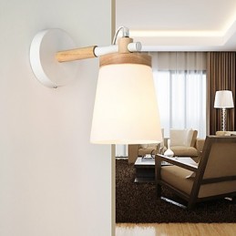 Glassshade And Metal Base Wall Lamp Feature Ambient Light Wall Sconces Wall Light