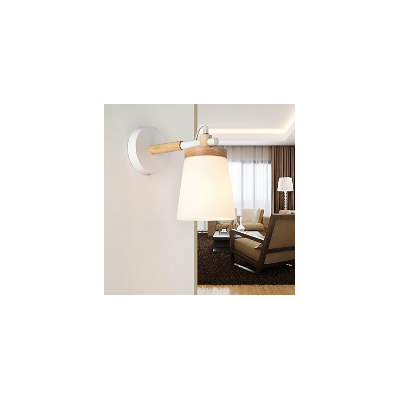 Glassshade And Metal Base Wall Lamp Feature Ambient Light Wall Sconces Wall Light