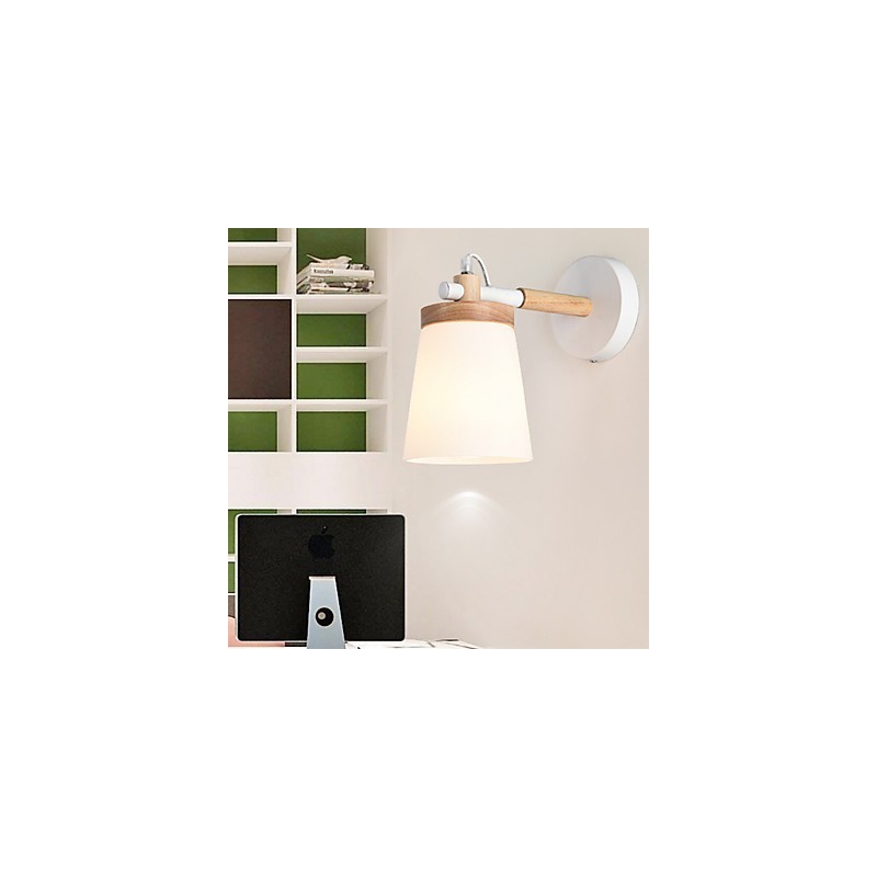 Glassshade And Metal Base Wall Lamp Feature Ambient Light Wall Sconces Wall Light