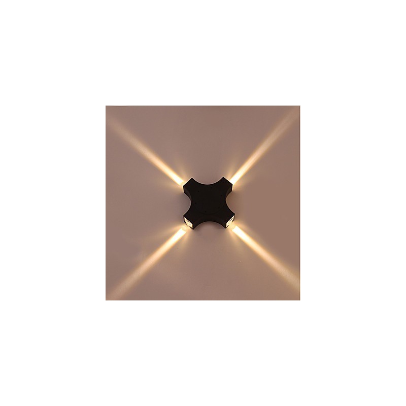 Integrated Simple Novelty Country Feature for Eye Protection Ambient Light Wall Sconces Cross Star Outdoor Waterproof Courtyard Wall Lamp