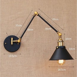 Vintage Country Electroplated Feature for Mini Style Swing Arm Eye Protection Downlight Swing Arm Lights