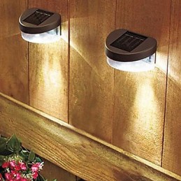 White Light Solar Light Path Wall Landscape Mount Garden Fence Light