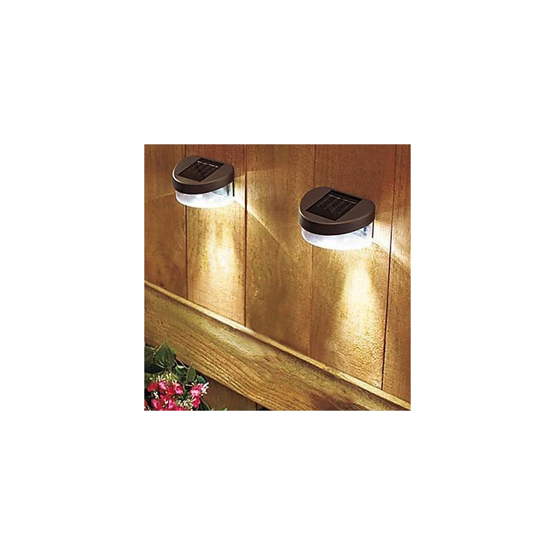 White Light Solar Light Path Wall Landscape Mount Garden Fence Light