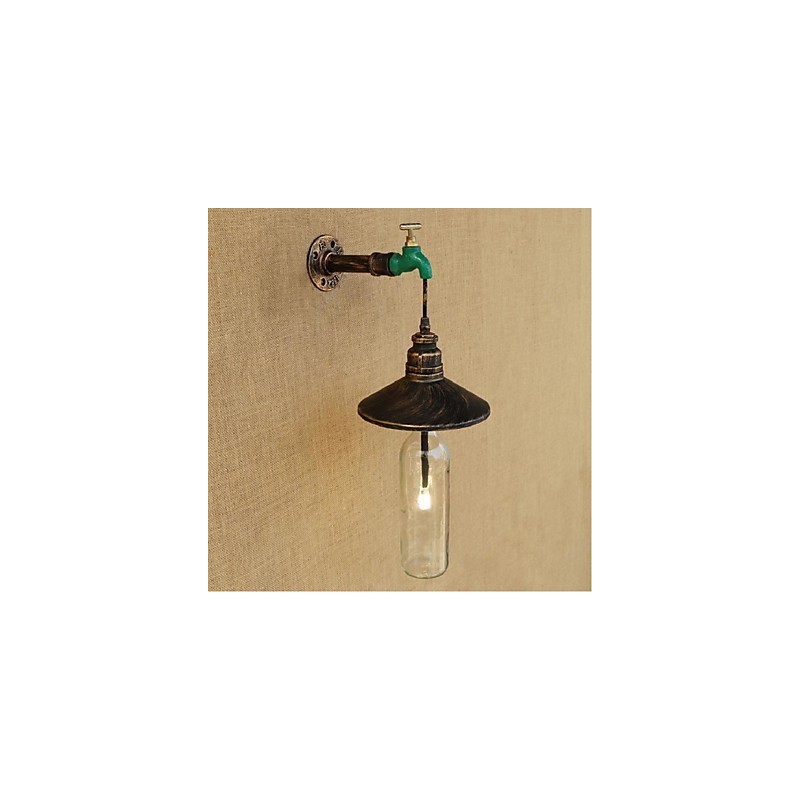 Edison Retro Decorative Water Pipe Wine Bottle Wall lamp Wall Light