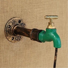 Edison Retro Decorative Water Pipe Wine Bottle Wall lamp Wall Light