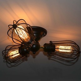 Traditional Classic Vintage Mini Style Painting Metal Flush Mount