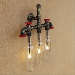 Retro Industrial Wind Switch Water Bottle Wall Lamp Wall Light