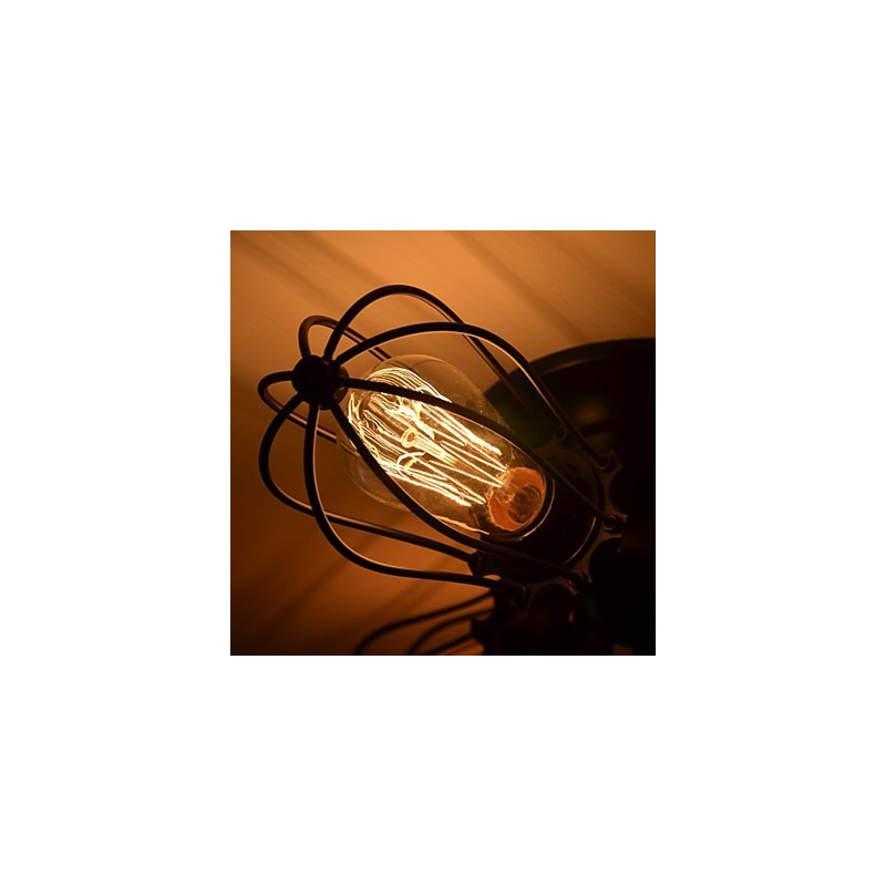 Traditional Classic Vintage Mini Style Painting Metal Flush Mount