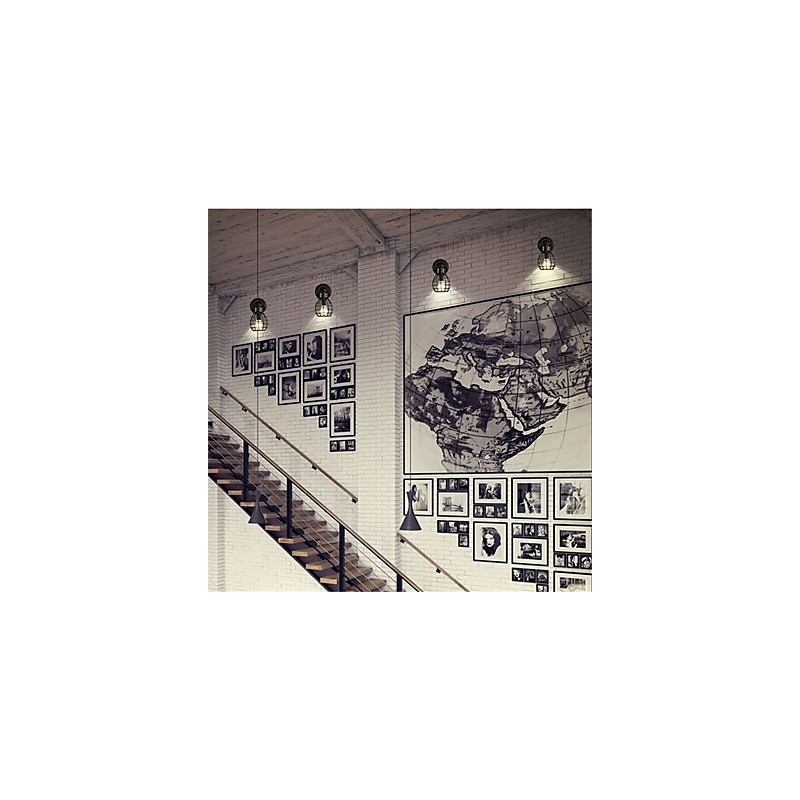 Retro Pipe Wall Lights Simple Loft Black Birdcage Metal Dining Room Kitchen Bar Cafe Decoration lighting