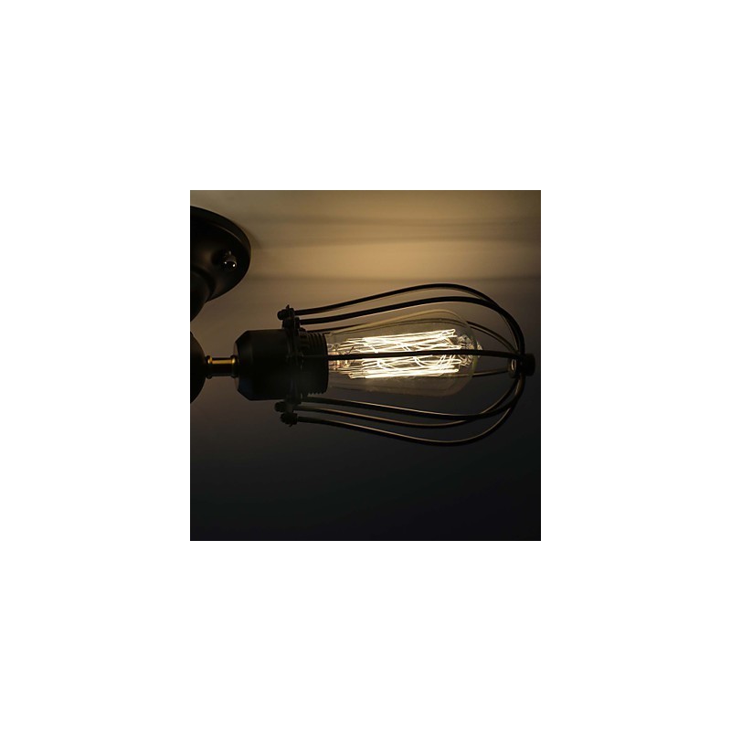 Traditional Classic Vintage Mini Style Painting Metal Flush Mount