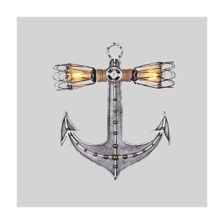 Vintage Industrial Wall Lights Wood Boat Anchor Shape Creative Restaurant Cafe Bar Decoration lighting
