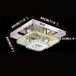 Crystal Ceiling Lamps Flush Mount Clear or Amber K9 for Indoor CE