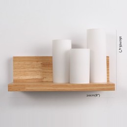 Wood Sconces 3 Lights Country