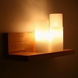 Wood Sconces 3 Lights Country