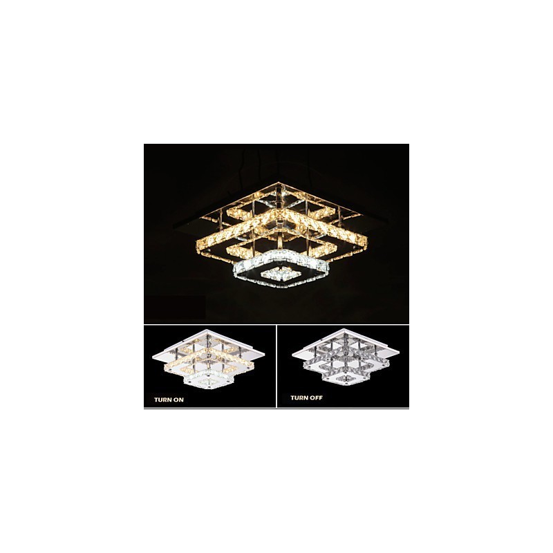 Crystal Ceiling Lamps Flush Mount Clear or Amber K9 for Indoor CE