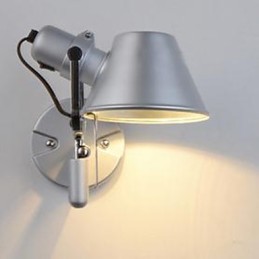Modern Contemporary Silver Feature for Eye Protection Ambient Light Wall Sconces Wall Light