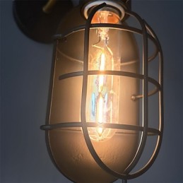 Vintage Black Metal Loft Wall Lamps Living Room Dining Room Hallway Cafe Bars Bar Wall Lamp