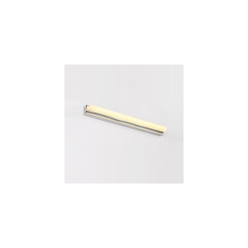 Integrated Modern Contemporary Chrome Feature for Ambient Light Bathroom Lighting Wall Light