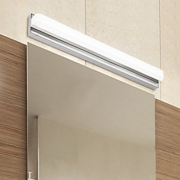 Integrated Modern Contemporary Chrome Feature for Ambient Light Bathroom Lighting Wall Light