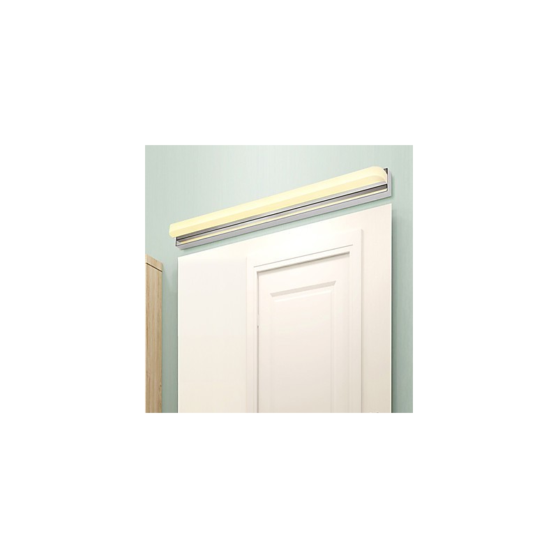 Integrated Modern Contemporary Chrome Feature for Ambient Light Bathroom Lighting Wall Light