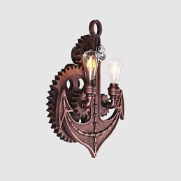 Vintage Industrial Wall Lights Wood Gear Shape Creative turnable Lights Restaurant Cafe Bar Decoration lighting