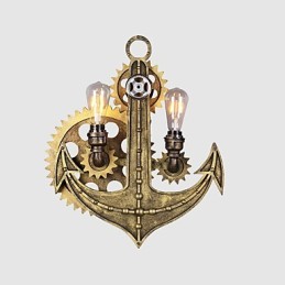 Vintage Industrial Wall Lights Wood Gear Shape Creative turnable Lights Restaurant Cafe Bar Decoration lighting