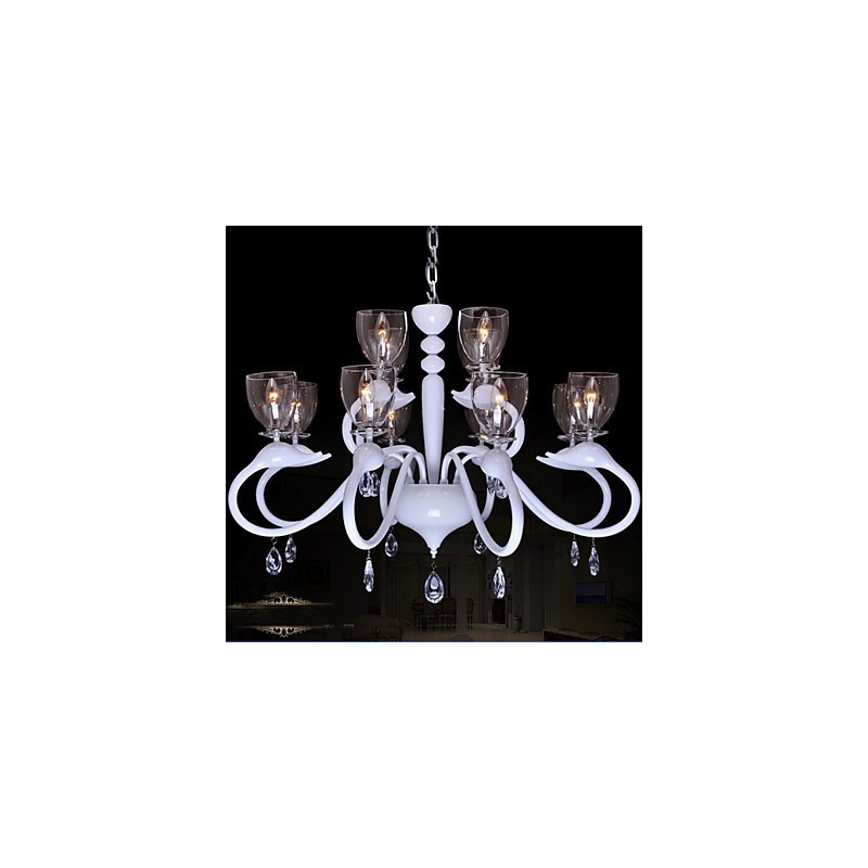 European Style Crystal Droplight Individuality Creative Swan 12 Light Chandelier
