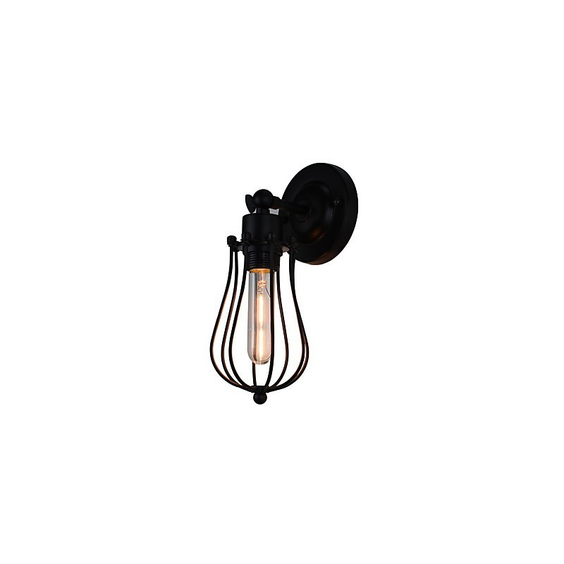 Painted Steel Wall Lamp Dumb Black American Coffee Decoration Retro Wall Light Lightsaber Lamp On Wall