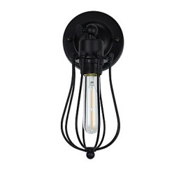 Painted Steel Wall Lamp Dumb Black American Coffee Decoration Retro Wall Light Lightsaber Lamp On Wall