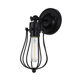 Painted Steel Wall Lamp Dumb Black American Coffee Decoration Retro Wall Light Lightsaber Lamp On Wall