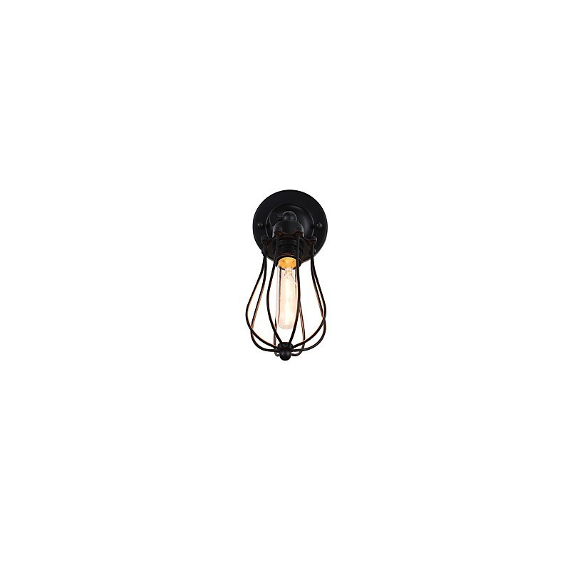 Painted Steel Wall Lamp Dumb Black American Coffee Decoration Retro Wall Light Lightsaber Lamp On Wall