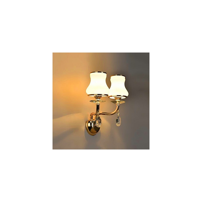 Modern Contemporary Electroplated Feature for Crystal Mini Style Eye Protection Wall Lights