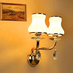 Modern Contemporary Electroplated Feature for Crystal Mini Style Eye Protection Wall Lights