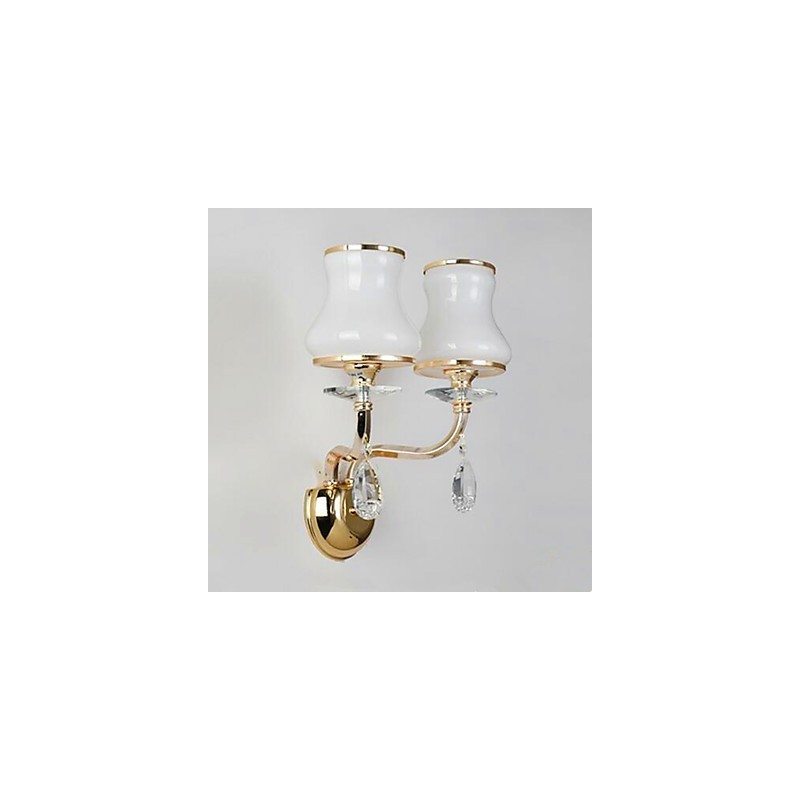 Modern Contemporary Electroplated Feature for Crystal Mini Style Eye Protection Wall Lights