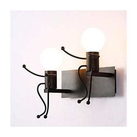 American Country Iron Wall Lamp Creative Bedroom Bedside Wall Lamp Warm Aisle Villain Wall Lamp