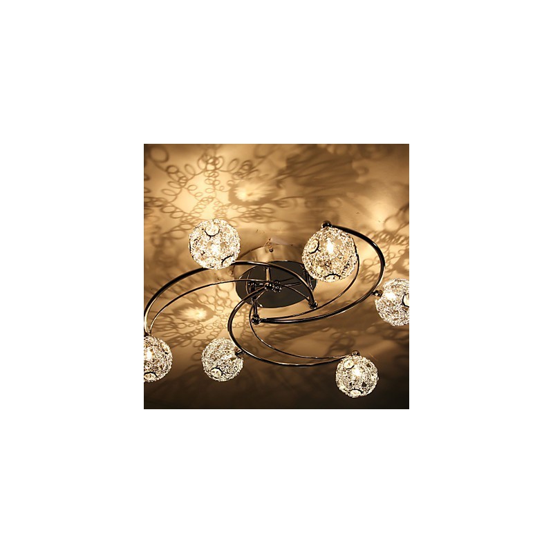 Modern Contemporary Electroplated Flush Mount