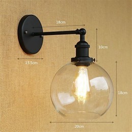 Country Retro Painting Feature for Mini Style Eye Protection Ambient Light Wall Sconces