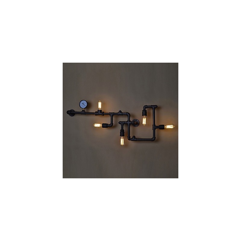 Loft Industrial Wall Lamps Antique Edison Wall lights with Bulbs Vintage Pipe Wall Lamp for Living Room Lighting