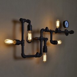 Loft Industrial Wall Lamps Antique Edison Wall lights with Bulbs Vintage Pipe Wall Lamp for Living Room Lighting