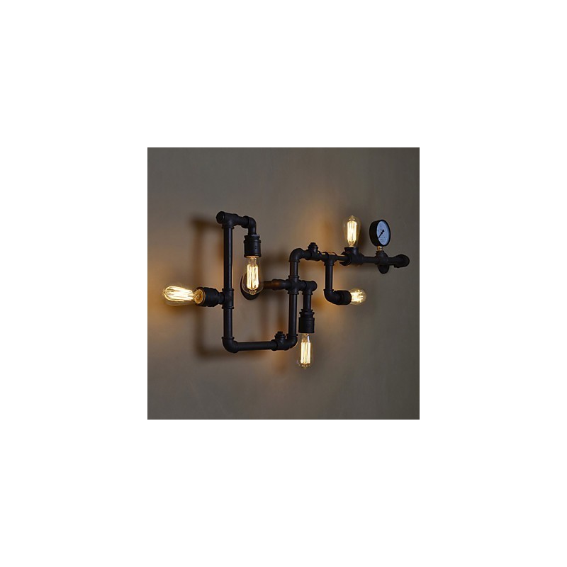 Loft Industrial Wall Lamps Antique Edison Wall lights with Bulbs Vintage Pipe Wall Lamp for Living Room Lighting